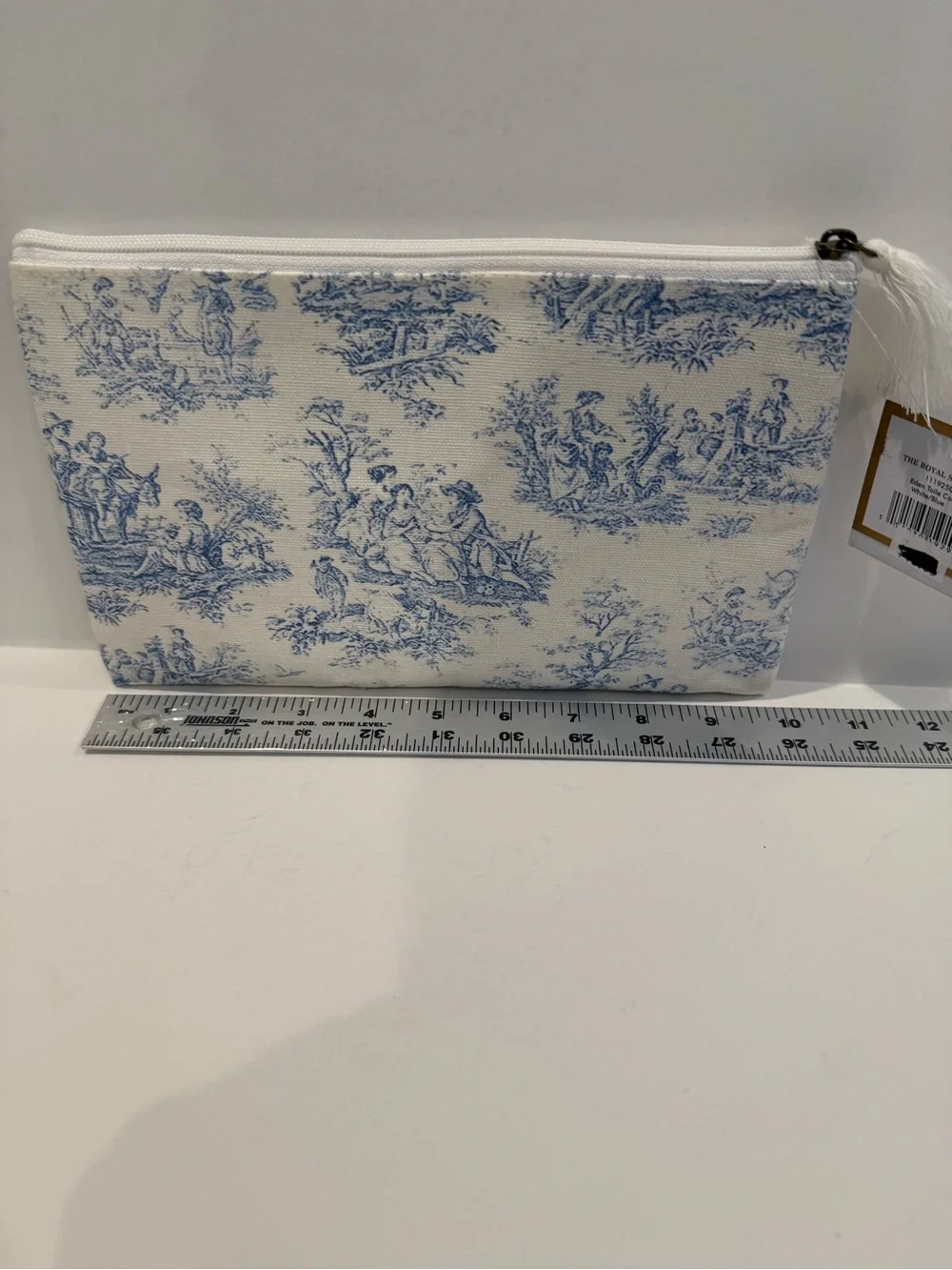 The Royal Standard Blue Toile Cosmetic Pouch